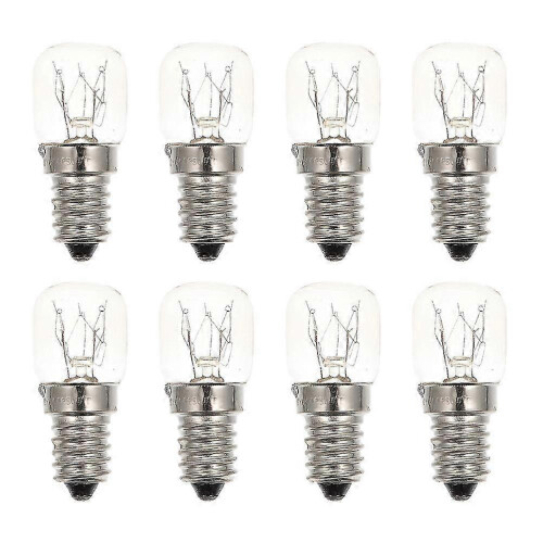 Pack of 8 25W E14 microwave oven light bulbs