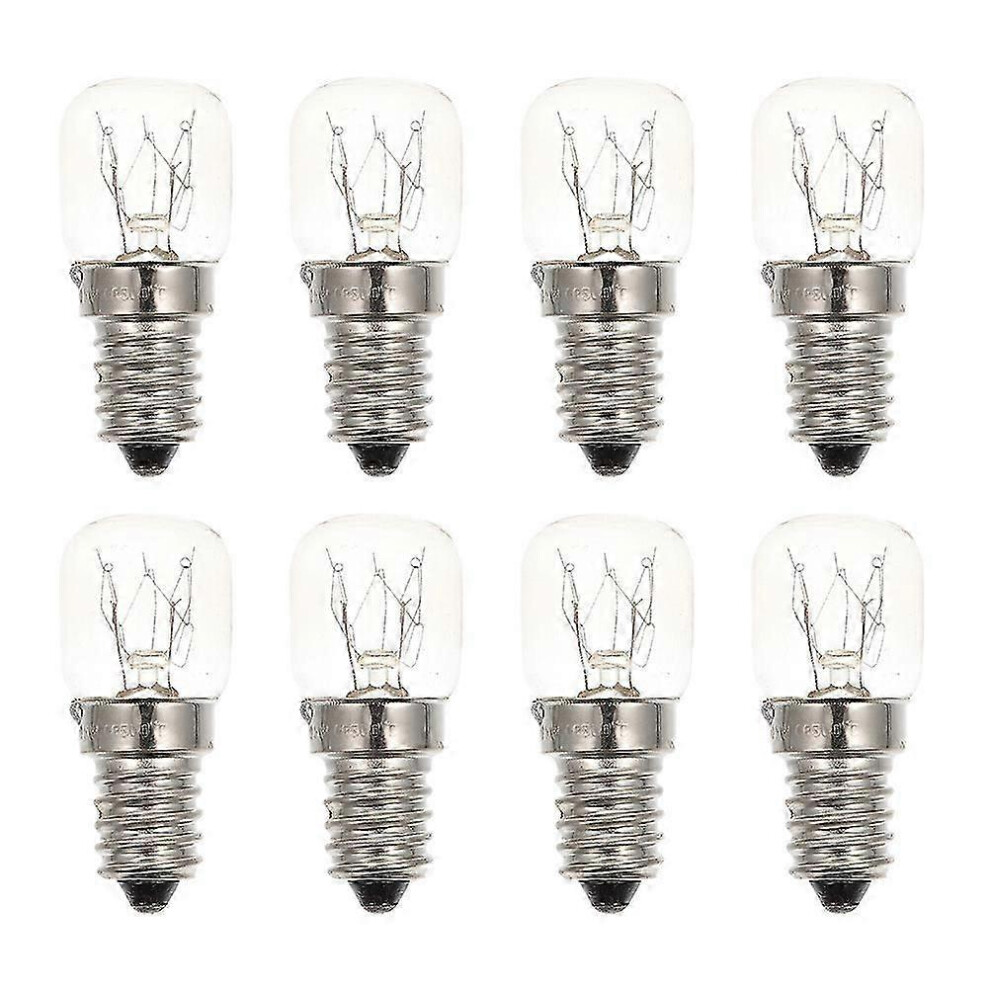 Pack of 8 25W E14 microwave oven light bulbs