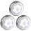 (3 pieces - white) Set of 3/6 motion sensor lights. Closet light. LED sensor lighting. Battery operated. 1