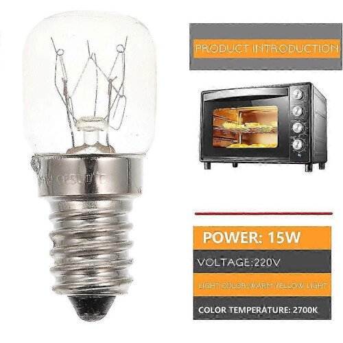 Pack of 8 25W E14 microwave oven light bulbs 2