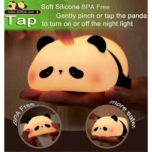 Cute Panda Night Light, Animal Shape LED Night Lamp, 3 Level Dimmable Night Light 2