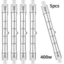 Pack of 5 R7s 118mm 400W Dimmable Halogen Bulbs 220-240V 7500lm J118