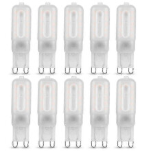 (A) 10 Pack G9 LED Bulbs 5W Cool White 6000K 220V Replace Halogen Bulbs Non-Dimmable