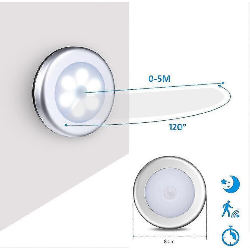 (3 pieces - white) Set of 3/6 motion sensor lights. Closet light. LED sensor lighting. Battery operated. 1