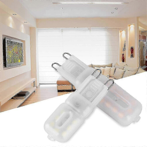 （A） 10 Pack G9 LED Bulbs 5W Cool White 6000K 220V Replace Halogen Bulbs Non-Dimmable 1