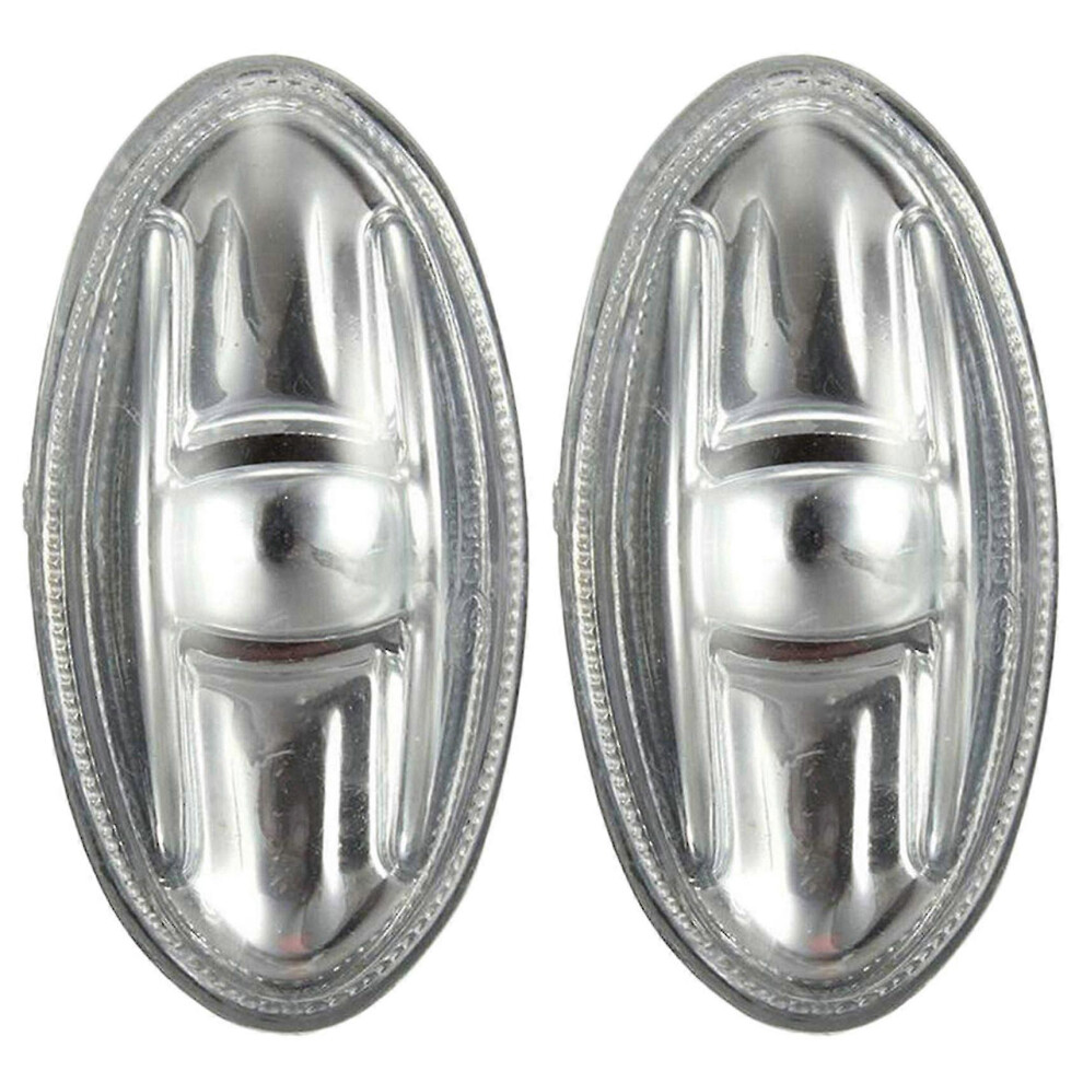 2X For 108 107 206 1007 407 Partner Side Indicator Repeater Lamp 6325G3 Light/Silver