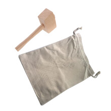 set borsa canvas con mazzuolo per tritaghiaccio, cocktail