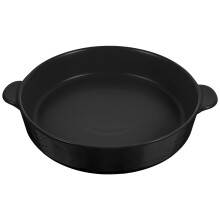 do pieczenia ceramiczna okrągła z podwójnymi uchwytami