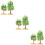 6 Pcs Simulation Fruit Tree Model For Sand Table Fake Small Trees 11