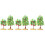 6 Pcs Simulation Fruit Tree Model For Sand Table Fake Small Trees 6