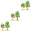6 Pcs Simulation Fruit Tree Model For Sand Table Fake Small Trees 7