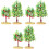 6 Pcs Simulation Fruit Tree Model For Sand Table Fake Small Trees 5
