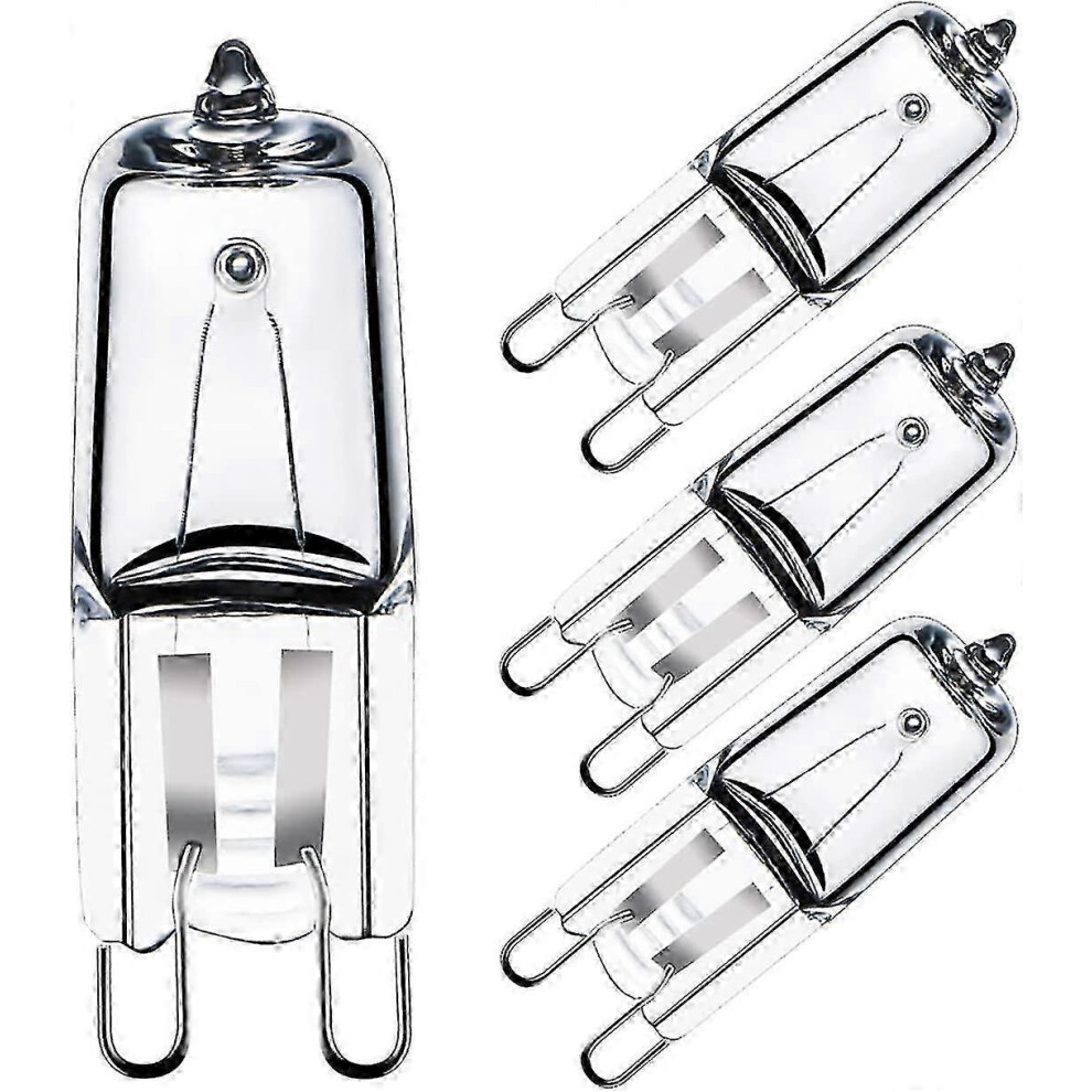 Pack Of 4 Halogen Oven Bulbs G9 25W 230V 300C, 43 X 14Mm White