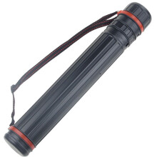 Poster Tube With Strap 17.7-29.5 Inch Telescopic Swivel Cap Waterproof Plastic Carrier For Artworks & Scrolls