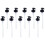 10Sets Mini Black Plastic Bottle Pump Nozzle for Oyster 9
