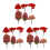 3Packs Red Miniature Simulation Trees for Garden Decorative Scenery 7