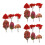 3Packs Red Miniature Simulation Trees for Garden Decorative Scenery 5