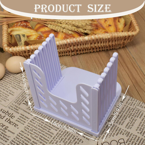 Bread Slicers For Homemade Bread Adjustable Manual Plastic Slicing Guide White Foldable Loaf Slicer 2