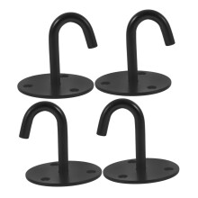 Stainless Steel Hanging Hooks 4 Pack Wall And Ceiling Mount Gym Hooks Black For Swag Hooks Bird Feeders Hangers Light