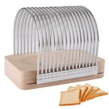 Bread Slicer For Homemade Bread Stainless Steel Slicing Guides Adjustable Slice Thickness Non Slip Base