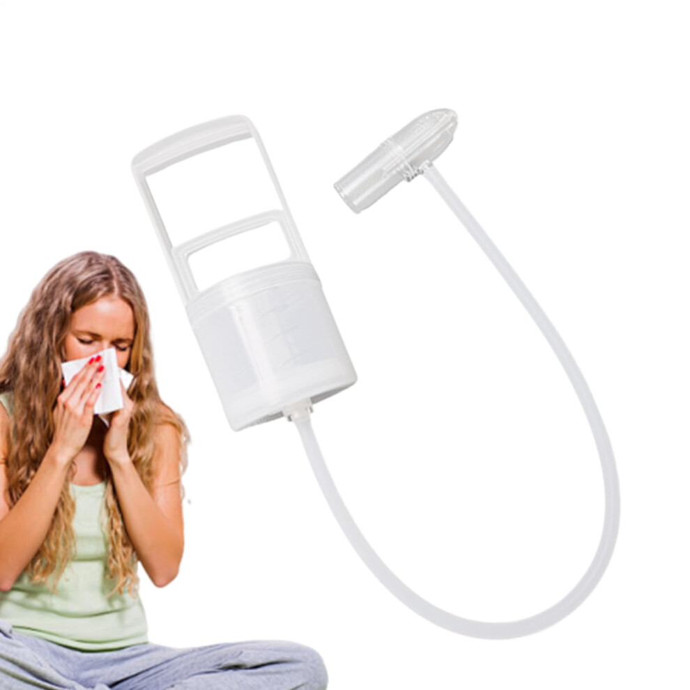 Nose Cleaner, Booger Sucker, 7.09 X 3.15 X 3.15 Inches, Nasal Aspirator For Toddler, Gentle Hand Pull Suction White