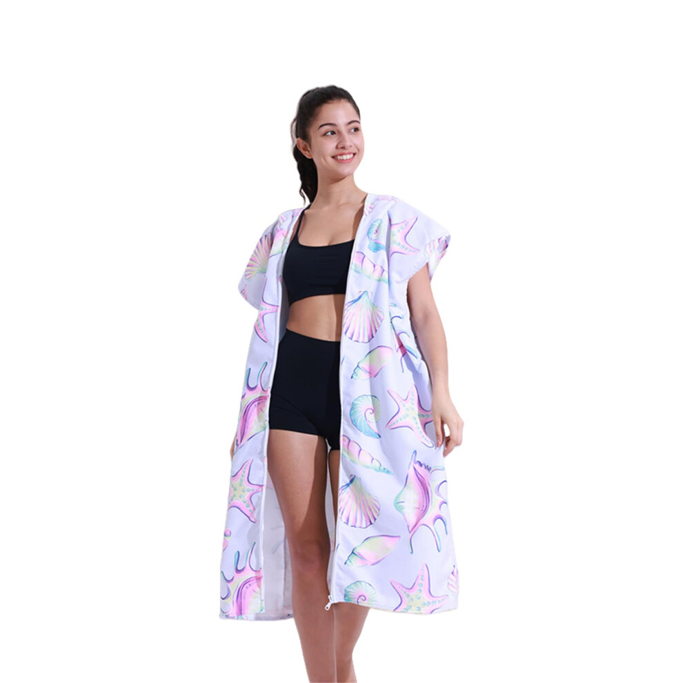 Pool Towel Microfiber Hooded Bathrobe Quick Dry Absorbent Beach Towel Unisex Large Red For Swimming Pool Camping-image-OPC-PKM8NZP-NEW