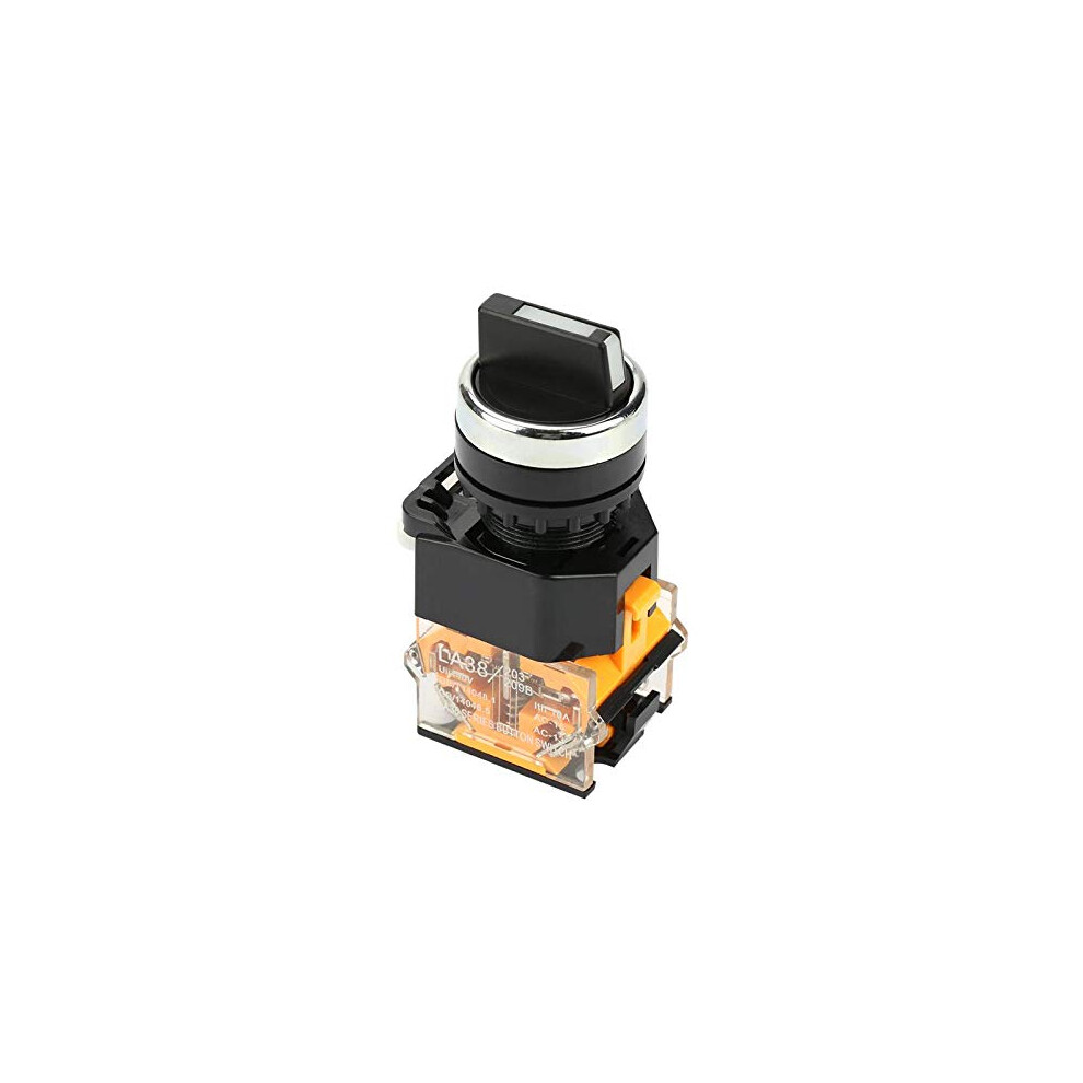 Switch La38-11Bx22 Metal 22Mm 2-Position Auto Reset Rotary Switch 220V/380V 10A Momentary Switch 9354506804145