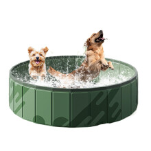 PVC Foldable Dog Paddling Pool XL Portable Bath Tub, Non-Slip, Drainage Hole, Indoor Outdoor