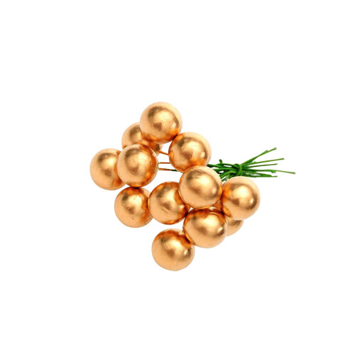 100Pcs Golden Simulation Berries Artificial Fruit for Kitchen Decor 1