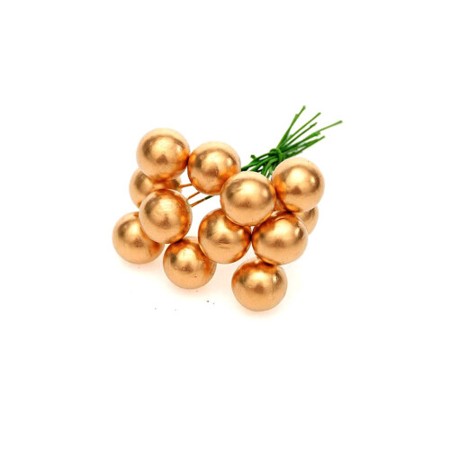 100Pcs Golden Simulation Berries Artificial Fruit for Kitchen Decor