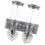 Double Cereal Dispenser With Cup Kitchen Organizer Wall Mount Canister Silver 1