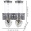 Double Cereal Dispenser With Cup Kitchen Organizer Wall Mount Canister Silver 2