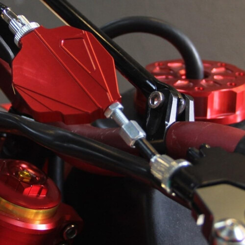 Innovative Motorcycle Clutch Cable Kit With Two Cables Red, Universal Fit, Durable Cables 2