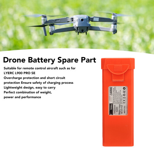 Drone 7.4V 2200mAh Orange Battery for LYERC L900 PRO SE Durable Shell 2