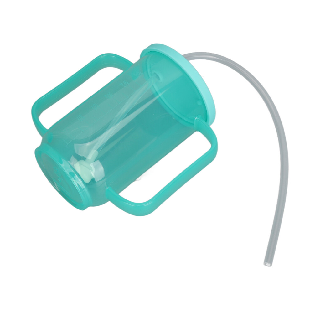 Convenient 350ml Adult Drinking Cup with Extended Straw and Handle