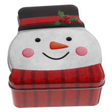 2 kerstblikken met , sneeuwman, voor snoep en koekjes