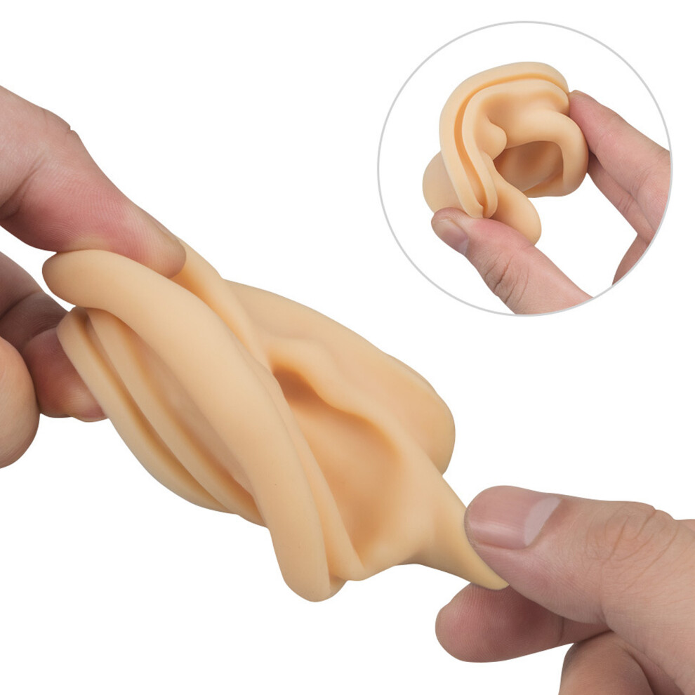 Silicone Ear Model Pair â Soft Lifelike Left/Right Ear Piercing Practice 9x5.5cm