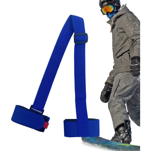Ski Carry Strap Adjustable Ski Shoulder Strap For Most Mountain Skis Blue Multi-Purpose Snowboard Carry Strap 2