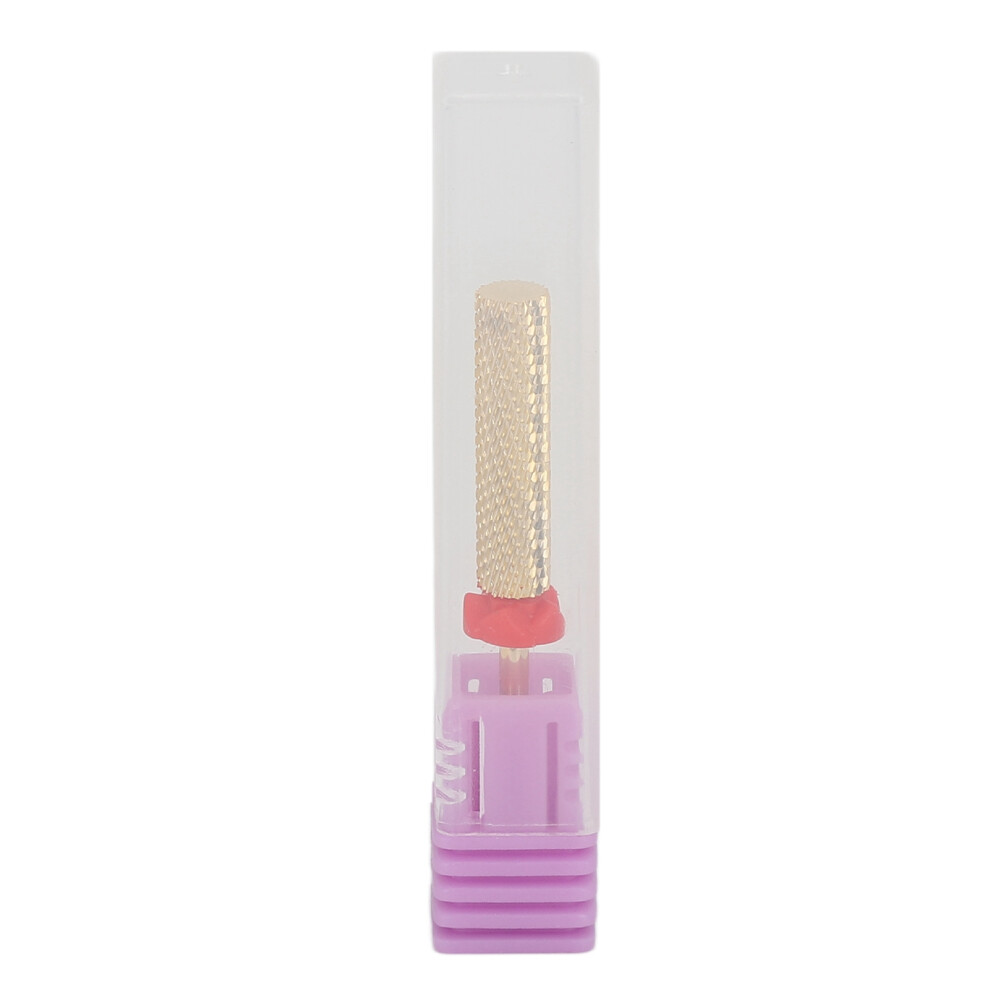 128F Gold Tungsten Steel Barrel Nail Drill Bit for Acrylic Gel Cuticle Removal
