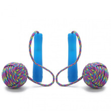 (Blue) Indoor Cordless Jump Ropes Weighted Ball Ropeless Skipping Rope for Fitness