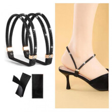 (Black Diamond) Shoes Decorations Strap Anti Falling Elastic Band for Daily Use