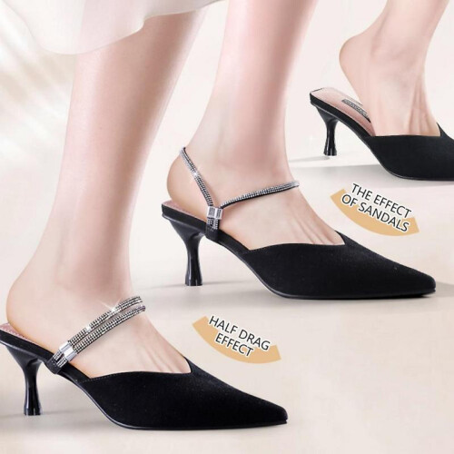 (White Silver Diamond) Shoes Decorations Strap Anti Falling Elastic Band for Daily Use 2