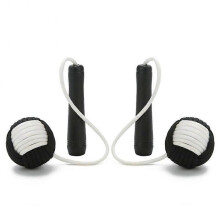 (White) Indoor Cordless Jump Ropes Weighted Ball Ropeless Skipping Rope for Fitness