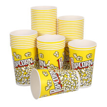 50 stuks 46 oz wegwerp popcornbakjes van vetvrij papier