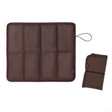Lightweight Camping Cushion 120g, Ultralight Travel Cushion, Coffee Color, Compact Travel Companion