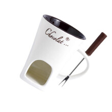 (white)Fondue Mug Chocolate Melting Cup Coffee Cup Butter Melt Pot 130ml Candy Hot Pot