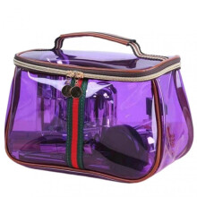 (Purple) Makeup Organiser for Women Waterproof Cosmetic Travel Case for Business Travel Trips