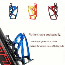 (Black Red) PC Material Kettle Holder for Bike Lightweight Light Elastic Water Bottle Shelf for Mountain Bikes