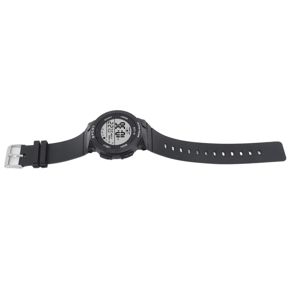 Multifunction Waterproof Electronic Wristwatch, 60Mah, Black 8291351064113