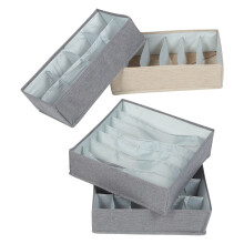 1Set Grey Underwear Storage Box Durable Sock Organizer Household Case